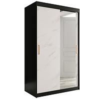 Schrank MARMUR T2 120 schwarz/marmor weiß