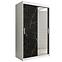 Schrank MARMUR T2 120 weiß/marmor schwarz