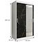 Schrank MARMUR T2 120 weiß/marmor schwarz,2