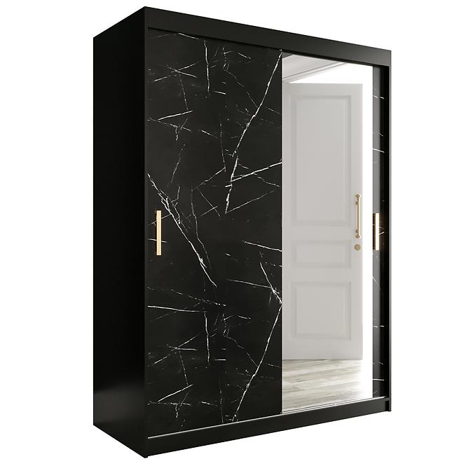 Schrank MARMUR T2 150 schwarz/marmor schwarz