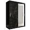 Schrank MARMUR T2 150 schwarz/marmor schwarz