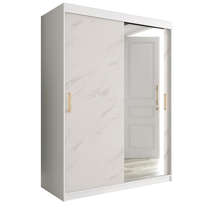 Schrank MARMUR T2 150 weiß/marmor weiß
