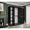 Schrank MARMUR T2 180 schwarz/marmor weiß,4
