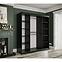 Schrank MARMUR T2 180 schwarz/marmor weiß,5