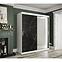 Schrank MARMUR T2 180 weiß/marmor schwarz,3