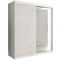Schrank MARMUR T2 180 weiß/marmor weiß