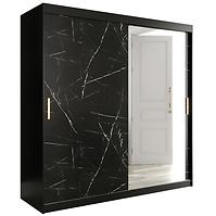Schrank MARMUR T2 200 schwarz/marmor schwarz