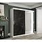 Schrank MARMUR T2 200 weiß/marmor schwarz,3