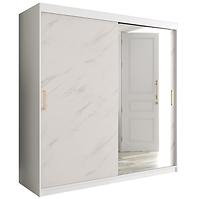 Schrank MARMUR T2 200 weiß/marmor weiß
