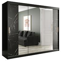 Schrank MARMUR T2 250 schwarz/marmor schwarz