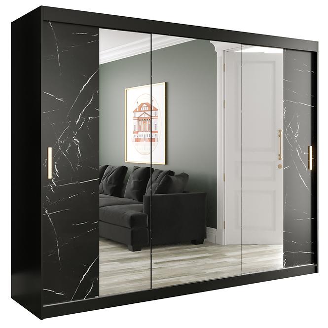 Schrank MARMUR T2 250 schwarz/marmor schwarz