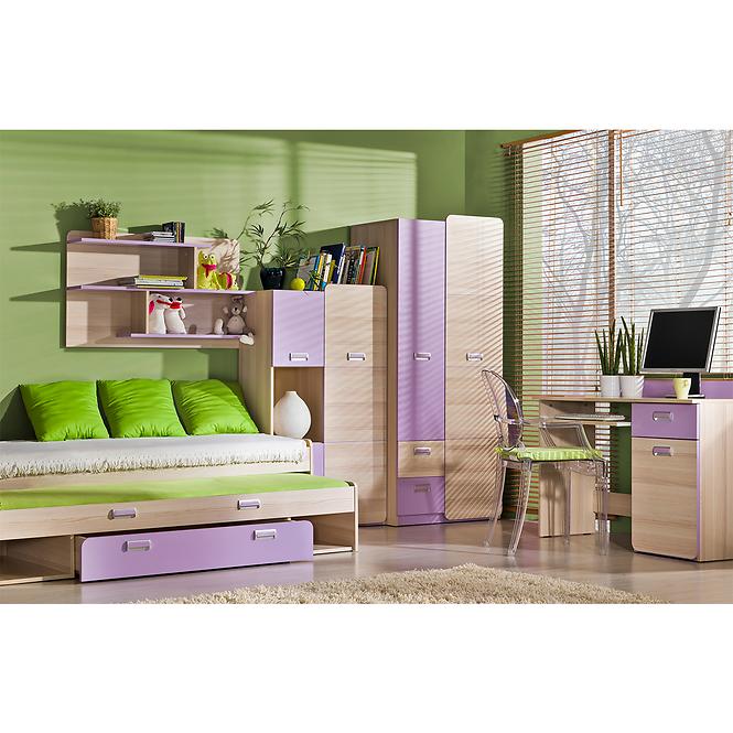 Schreibtisch Lorento 10 asche coimbra/violett
