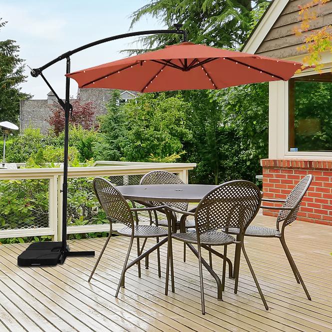 Garten-Sonnenschirm mit LED-Beleuchtung 300 cm