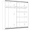 Schrank Java eiche edle/schwarz glas,3