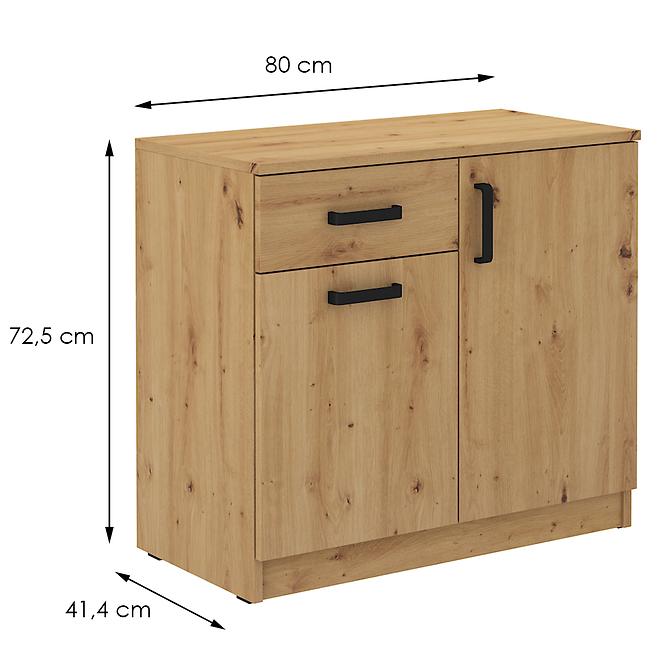 36LW+KOMODA NISKA 2F1S MALTA DĄB ARTISAN TYP 820,2