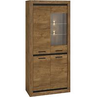 Vitrine Baltica 2501 90 cm eiche lefkas/schwarz