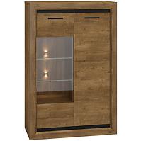 Vitrine Baltica 2601 90 cm eiche lefkas/schwarz