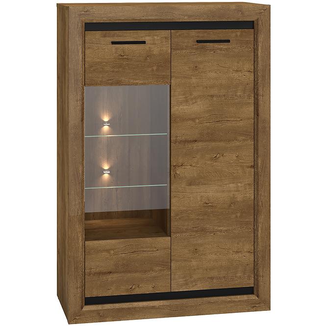 Vitrine Baltica 2601 90 cm eiche lefkas/schwarz