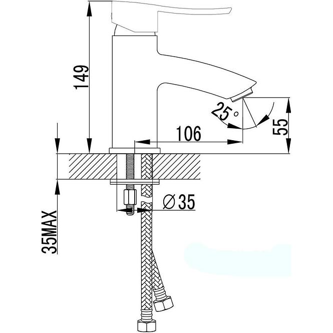 Waschbeckenarmatur Atena CB16176C