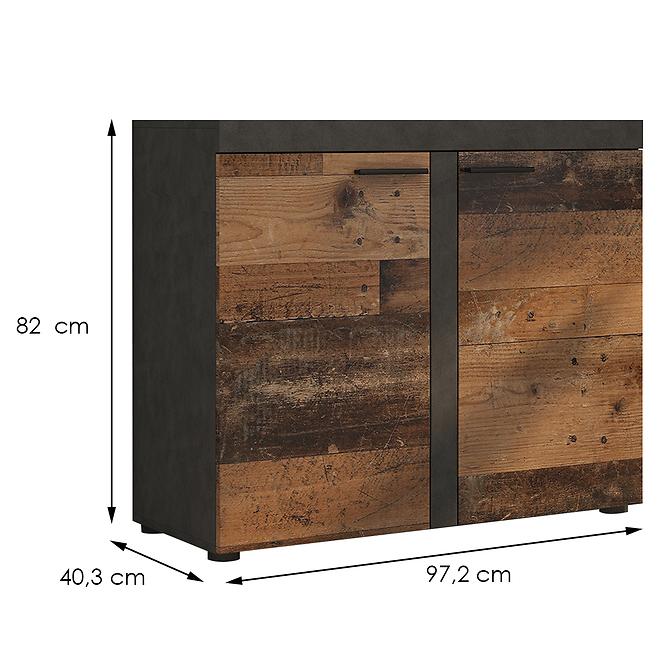 36SO+KOMODA RUMBA 2F OLD STYLE WOOD/MATERA,3