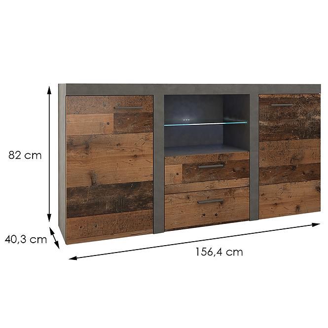 36SO+KOMODA RUMBA 2F 2S OLD STYLE WOOD/MATERA,3