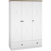 Schrank Lille 02 3d2s Weiß Mat/Eiche Lefkas