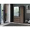 Schrank Verona 2 135 Schwarz / Nussbaum / Spiegel,3