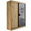 Schrank Oslo II 150 Artisan / Schwarz / Spiegel