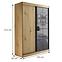 Schrank Oslo II 150 Artisan / Schwarz / Spiegel,2