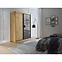 Schrank Oslo II 150 Artisan / Schwarz / Spiegel,5