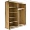 Schrank Oslo II 180 Artisan / Schwarz / Spiegel,2