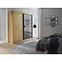 Schrank Oslo II 180 Artisan / Schwarz / Spiegel,4