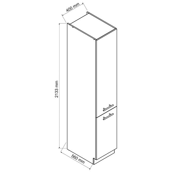 Küchenschrank Max D40sł 2133 Pl 2fr Grau