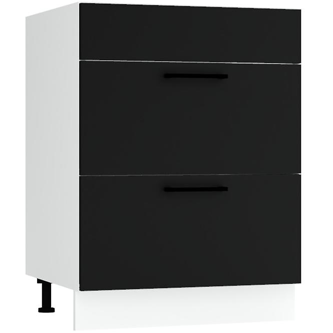 Küchenschrank Max D60pc S/2 Zasl Schwarz