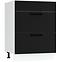 Küchenschrank Max D60pc S/2 Zasl Schwarz
