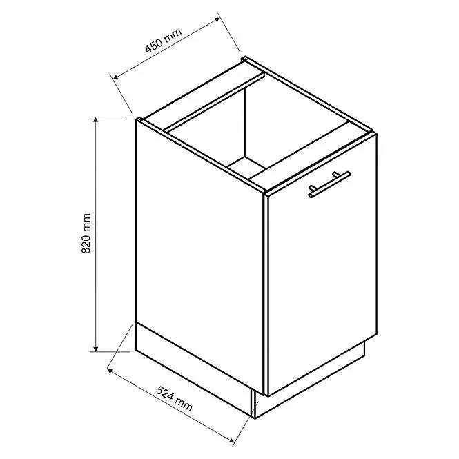 36ZS+SZAFKA KUCHENNA MAX D45 PL GRANIT