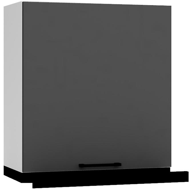 Küchenschrank Max W60/68 Slim Pl Mit Schwarzer Kapuze Grau