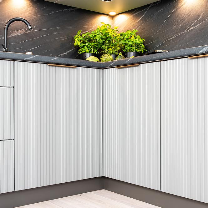 Küchenschrank Max W60/68 Slim Pl Mit Schwarzer Kapuze Grau
