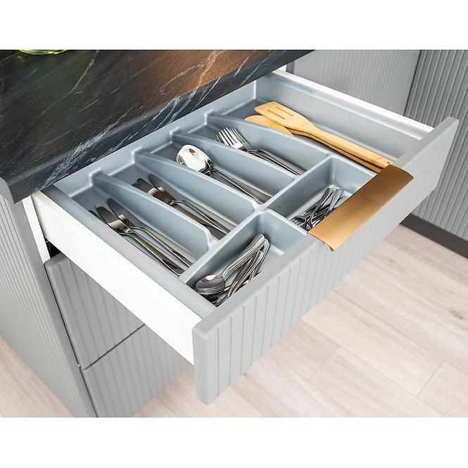 Küchenschrank Max W60/68 Slim Pl Mit Schwarzer Kapuze Grau