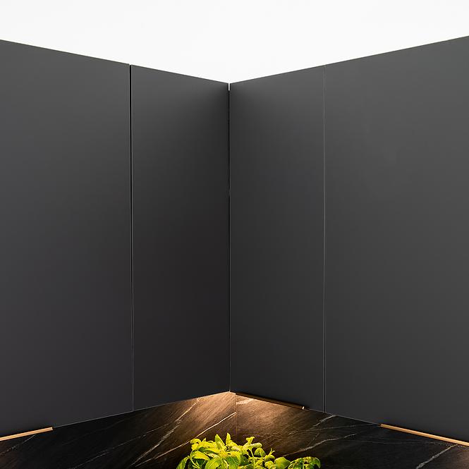 Küchenschrank Max W60/68 Slim Pl Mit Schwarzer Kapuze Grau