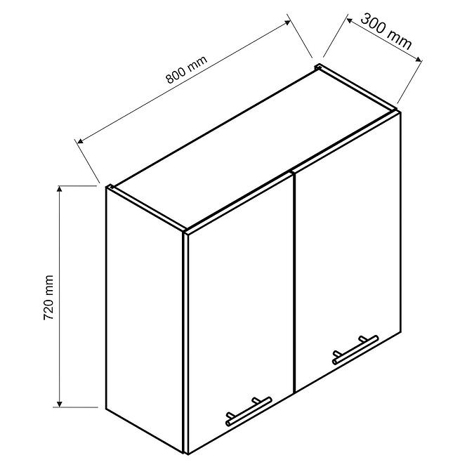 Küchenschrank Max W80su Alu Hell Beige
