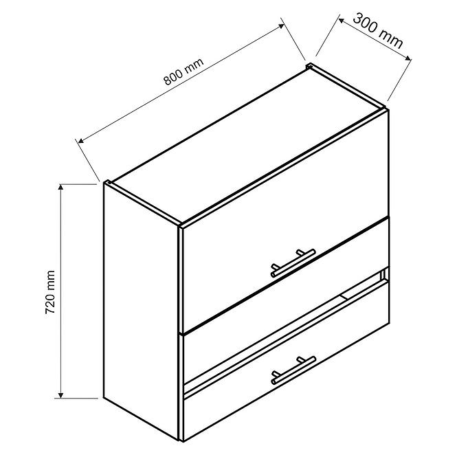 Küchenschrank Max W80grf/2 Sd Hell Beige
