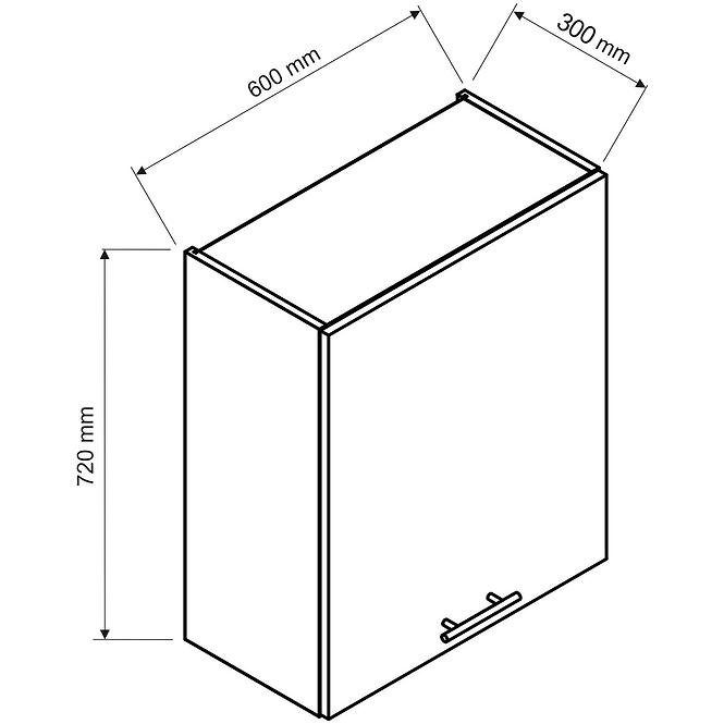 Küchenschrank Max W60su Alu Hell Beige