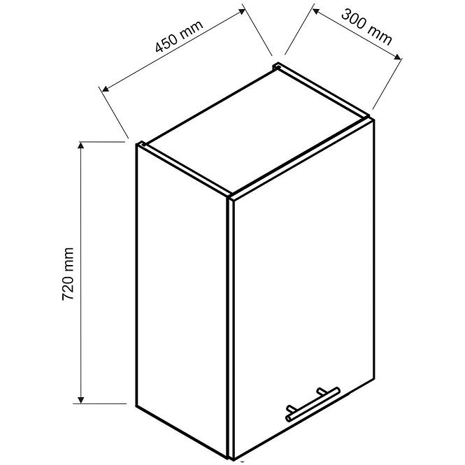 Küchenschrank Max W45 Pl Hell Beige