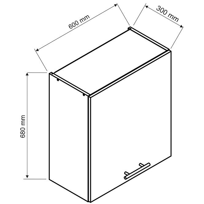 Küchenschrank Max W60/68 Slim Pl Mit Silberner Kapuze Granate