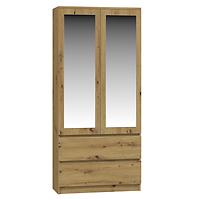 Schrank SS-90 spiegel eiche artisan