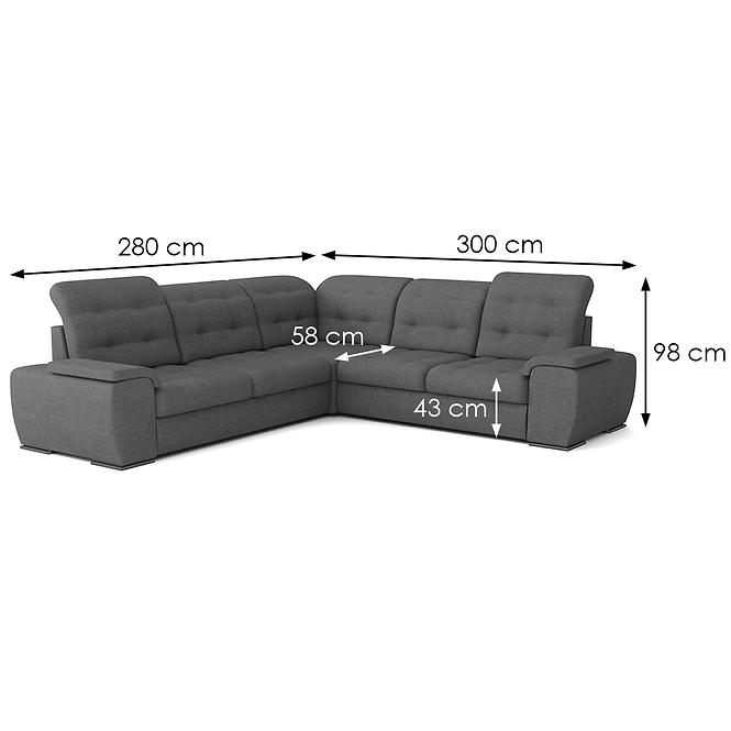 Ecksofa Combi 3 L Crown 18