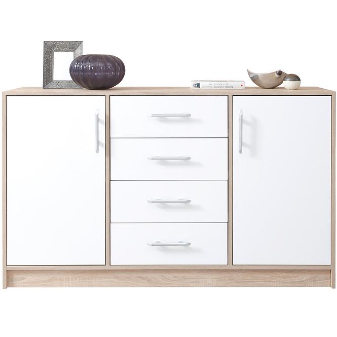 Kommode Smart SRK1 eiche sonoma/weiß