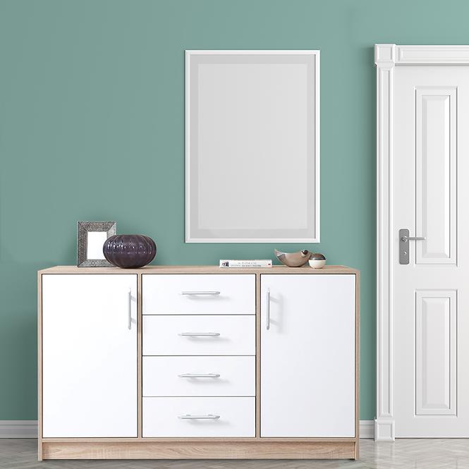 Kommode Smart SRK1 eiche sonoma/weiß