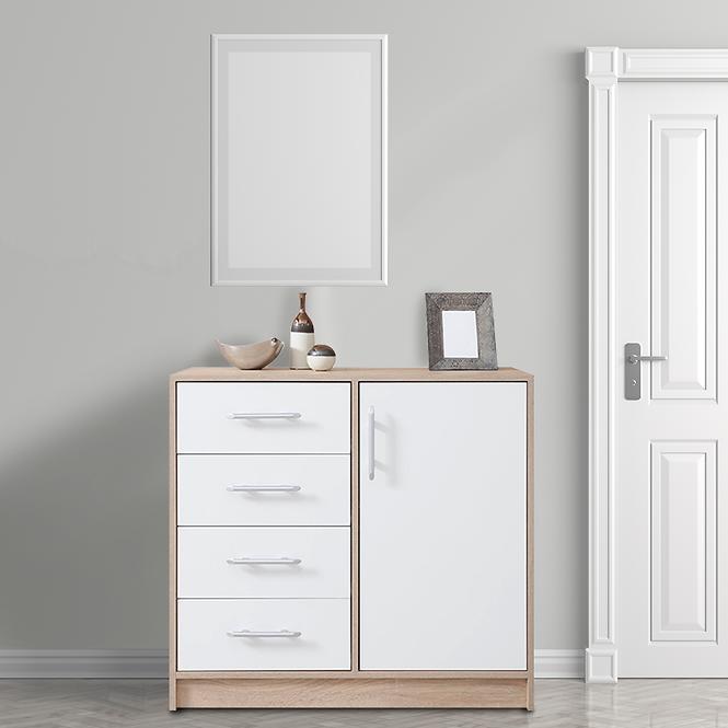 Kommode Smart SRK2 eiche sonoma/weiß